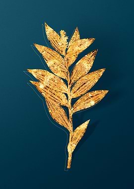 Gold Flower Illustration