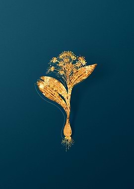 Gold Floral Illustration