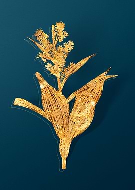 Gold Antique Flowers