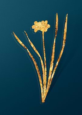 Gold Floral Illustration