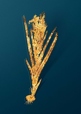 Gold Antique Flowers