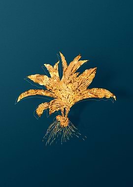 Gold Floral Illustration