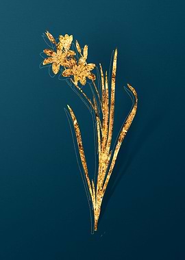 Gold Floral Illustration
