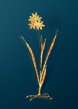 Gold Flower Illustration