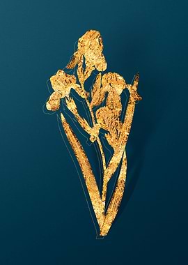 Gold Antique Flowers