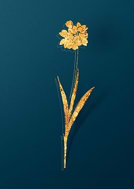 Gold Flower Illustration
