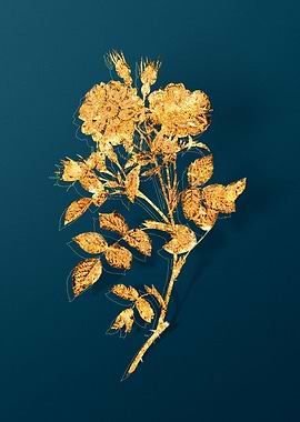 Gold Floral Illustration
