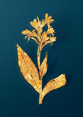 Gold and Teal Drawing