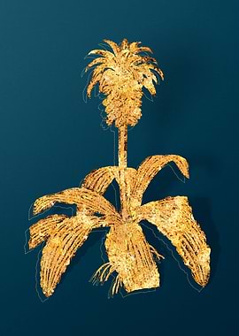 Gold Antique Flowers