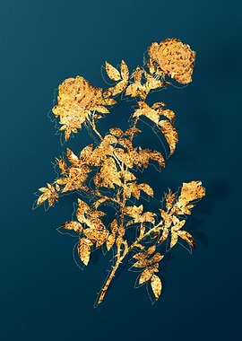 Gold Floral Illustration