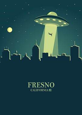 Fresno city Skyline Ufo