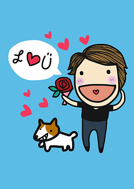 Cute man say I love you