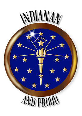 Indiana Proud Flag Button