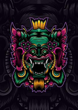 the head of a Balinese ba