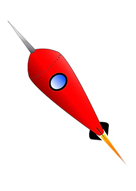Red Space Rocket