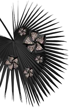 Fan Palm Floral Glitter 1