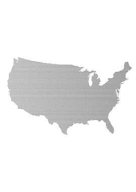 USA Map Halftone