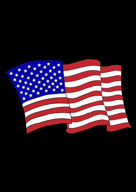 Waving American Flag