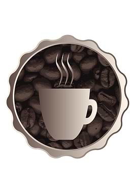 Roasted Coffee Cup Sign