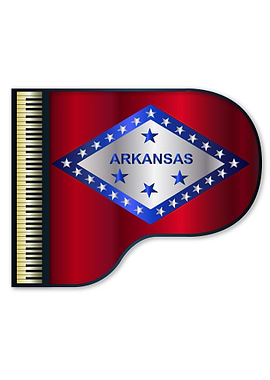 Grand Piano Arkansas Flag