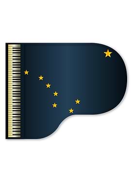 Grand Piano Alaska Flag