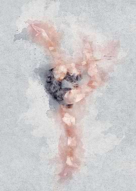 abstract watercolor dancer