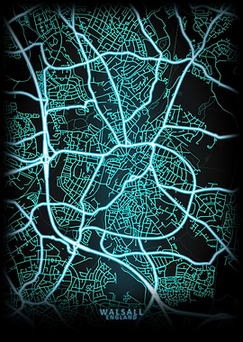 Walsall England City Map