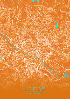 Leeds England City Map