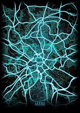 Leeds England City Map