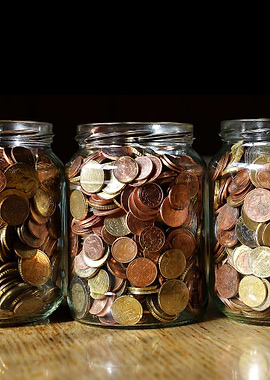 coin in jar