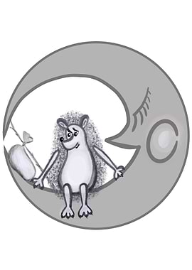 Hedgehog on the moon