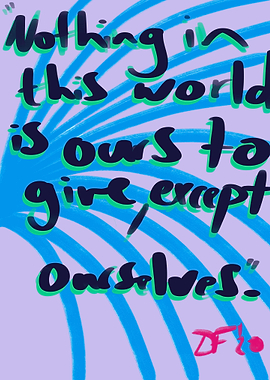 Give until theres nothing