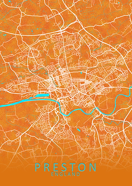 Preston England City Map