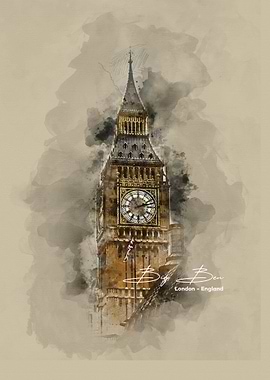 BIg Ben Watercolor