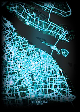 Shanghai China City Map