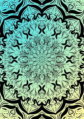 Mandala green colors