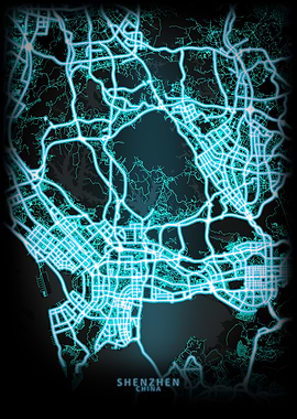 Shenzhen China City Map