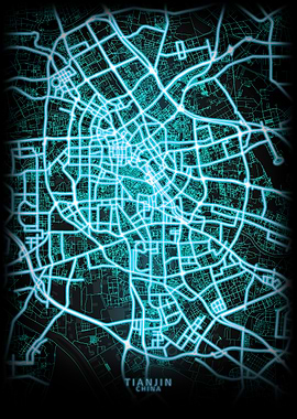 Tianjin China City Map