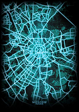 Moscow Russia City Map