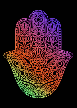 Hamsa Hand Neon