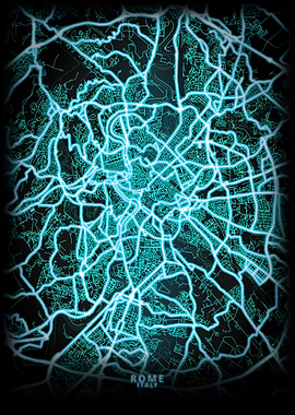 Rome Italy City Map