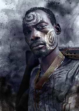 portrait tribal warrior