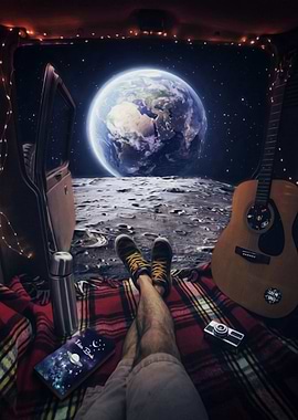 Gabriel on the Moon Van