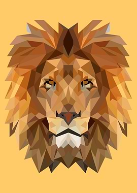 Lion Wild Animal Polygon