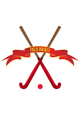 Field Hocky Ribbon Banner