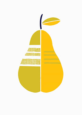 PEAR PATTERN KITCHEN ART