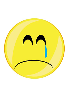 Unhappy Crying Smile Face