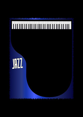Jazz Club Piano Poster