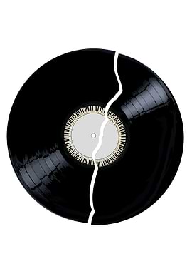 Broken Plain Label Record