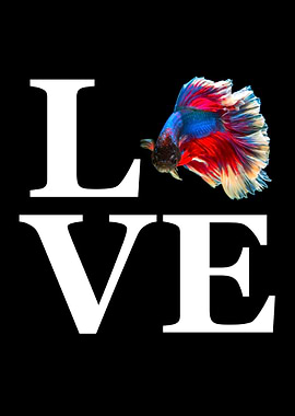 Retro Betta Fish Love